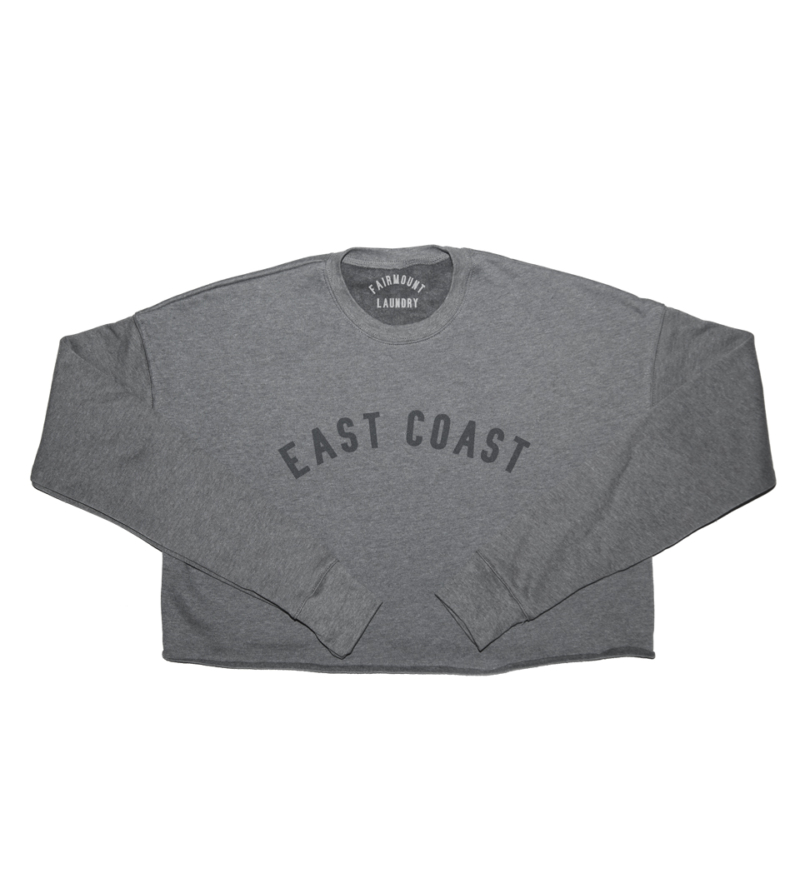 katrina eugenia, fairmount laundry, grey cropped sweatshirt, gray cropped sweatshirt, nyc, new yorker, jersey girl, east coast, east coast best coast